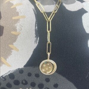 Melinda Maria Gold Moon and Star Necklace